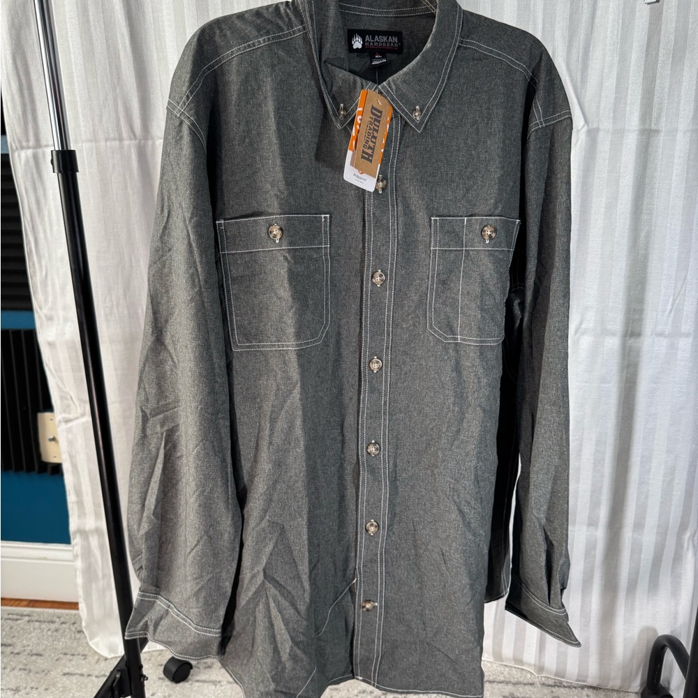 Gray Button-Up Shirt